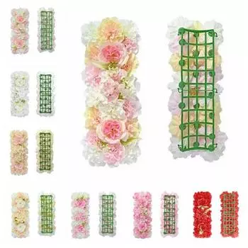 3D Artificial Flower Wall Panel Simulated Fake Flower Backdrop Wedding Road Lead Wedding Decor Style 3