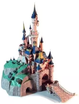 3D Assembly Model Paper Craft Sleeping Beauty Castle (Style B)