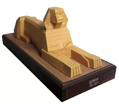 3D Assembly Model Paper Craft World Historical Building (Sphinx)