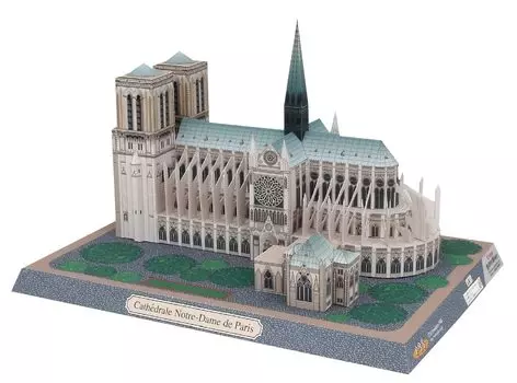 3D Assembly Model Paper Craft World Historical Building Dame (Notre Cathedral)