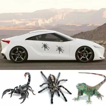 3D автомобильная наклейка, имитация животного, бампер, декор двери, скорпион, паук, ящерица, наклейка Scorpion