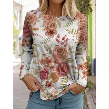 3D бабочка принт женские топы футболки модный цветочный узор с длинным рукавом женская толстовка девушка Harajuku зрелая одежда S