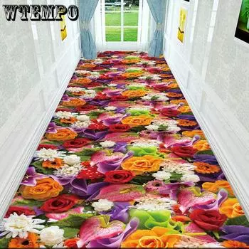 3D бегунки коридорные ковры для прихожей украшения гостиной дома вестибюль отеля длинный ковер коврик для входной двери коврик для лестницы W60*H200CM