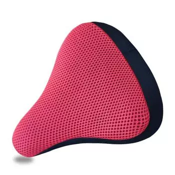 3D Bicycle Saddle Cover Soft Bike Seat Covers Cycling Silicone Seat Cushion Cycling Breathable Saddle Comfortable Bicycle Saddle красный
