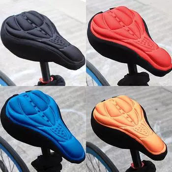 3D Bicycle Seat Breathable Bicycle Saddle Seat Thickened Mountain Bike Seat Cushion Riding Equipment Accessories красный