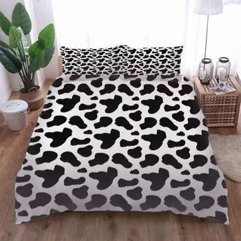 3D Black And White Creative Microfiber Duvet Cover, Double Bed, 1 Zip Duvet Cover And 2 Pillowcases Fashion,Bedding Set W90xL190cm