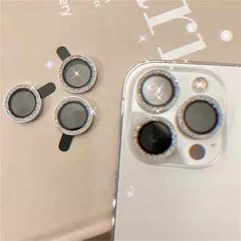 3d блестящая алмазная защитная пленка для объектива камеры для Iphone 12 13 Pro Max, металлическое кольцо, линза, пленка из закаленного стекла для Iphone 11 Pro Max, чехол For iPhone 13Mini синий