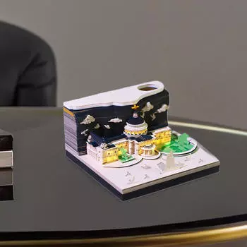 3D блокнот для заметок держатель для ручек поделки красивый орнамент уникальный художественный вырезанный из бумаги календарь блокнот для