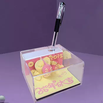 3D блокнот для заметок держатель для ручек миниатюрные поделки новинки подарки бумага резьба календарь блокнот заметки для