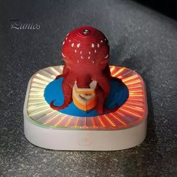 3D-блокнот с украшением в виде осьминога со светодиодной подсветкой, пиратский корабль, календарь с изображением осьминога, резьба по бумаге, настольное украшение, украшение разноцветный