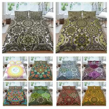 3D богемное постельное белье, пододеяльники, домашнее постельное белье, удобное одеяло для подростков, комплект пододеяльников, комплект постельного белья из полиэстера UK Single 135x200cm