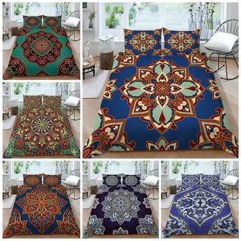 3D богемный домашний комплект постельного белья, комплект одеял и наволочек, одинарный/двойной, полноразмерный комплект постельного белья для украшения дома Baby 100x135cm