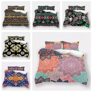 3D богемный классический роскошный комплект постельного белья, чехол и наволочка, комплект постельного белья, AU/EU/US, полный размер, украшение для дома Baby 100x135cm
