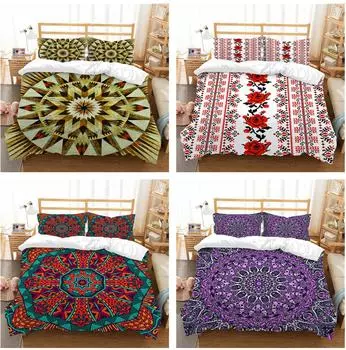 3D богемный комплект постельного белья с принтом дурмана, пододеяльник, наволочка, домашний комплект постельного белья, AU/EU/US, полноразмерная односпальная/двуспальная кровать, украшение для дома Baby 100x135cm
