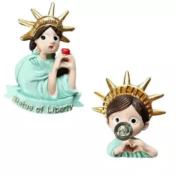 3D Богиня Любви, выдувающая пузырьки, персонаж мультфильма, милая личность, дизайн из смолы, наклейки на холодильник, товары для кухни