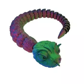 3d Большие Напечатанные Глаза Змея Игрушка Градиентный Цвет Фигурка Животного Сустав Интерактивная RedBlueGreen,28.5cm/11.22in