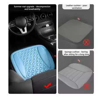3D дышащий чехол для автомобильного сиденья, летняя подушка для автомобильного сиденья, выпуклая, для рассеивания тепла, устойчивая к поту, универсальная защита для стула чёрный