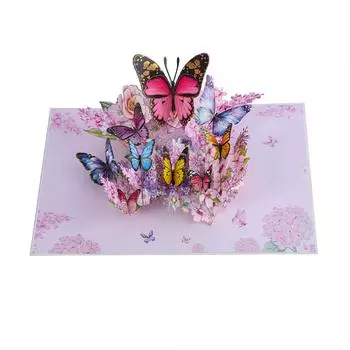 3D-букет из бабочек ко Дню матери, складная поздравительная открытка, бумажная скульптура, цветочный фестиваль, подарок-благословение ко Дню учителя One Size