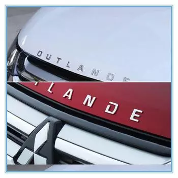 3D Буквы Капот Эмблема Логотип Значок Наклейки на автомобиль Стайлинг Аксессуары для автомобиля Текст для Mitsubishi Outlander ABS Chrome