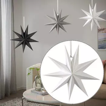 3D бумажная звезда подвесное украшение ремесло подарок на новоселье украшение для чёрный