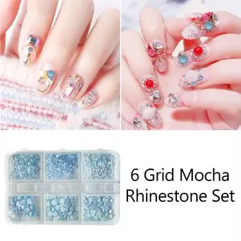 3D бусины, подвески для ногтей, стразы для дизайна ногтей, смешанные принадлежности для маникюра, украшения для ногтей своими руками на разные случаи жизни 5