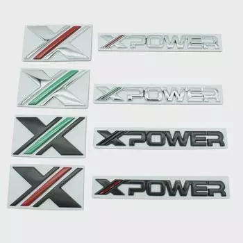 3D Car Metal X POWER XPOWER Logo Fender Stickers and Decals For MG5 MG6 PHEV Rear Trunk Body Emblem Badge Styling Accessories X-A