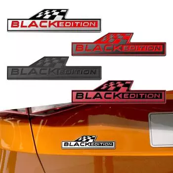 3D Car Styling Black Edition Emblem Badge Metal Stickers Rear Bag Decals For Skoda Fabia Enyaq Octavia Monte Carlo Superb VRS