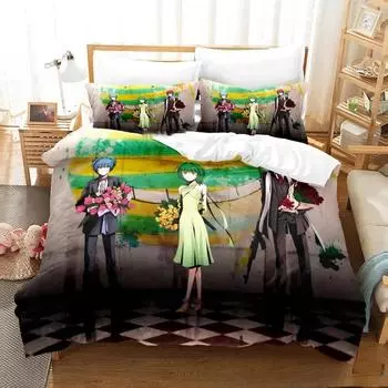 3D Cartoon Assassination Classroom Koro-sensei Bedding Set Boys Girls Twin Queen King Size Duvet Cover Pillowcase Bed boys Adult EU Twin 135x200cm