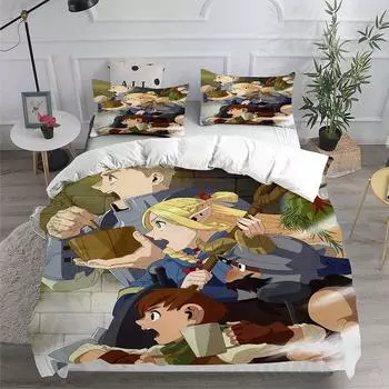 3D Cartoon Delicious in Dungeon Bedding Sets Comforter Quilt Bed Cover Duvetcover Pillow Case 2-3 Pieces Sets Bedroom Decoration EU Twin 135x200cm