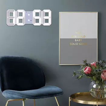 3D Часы Цифровой Ночной Светильник для Склада Офиса и Дома Гостиной, 12/ Дисплей