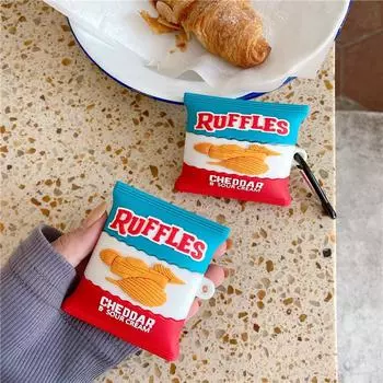 3D Чеддер картофельные чипсы еда ударопрочный защитный силиконовый чехол для наушников Airpods Pro 2 чехол для детей мальчиков девочек Funda for airpods 1 2