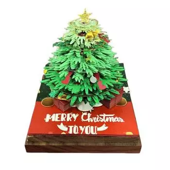 3D Christmas Tree Calendar Memo Pad 2026 Desk Time Piece Calendar Tear Away Paper Carving Art DIY Sticky Note Desktop Decoration for Christmas New A