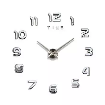 3D цифра Большие настенные часы Бесшумные простые модные декоративные цифры настенные часы для гостиной