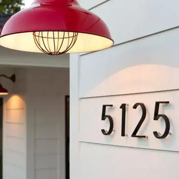 3D-цифра на дверной табличке, чугунный номер дома, ферросплавные черные цифры