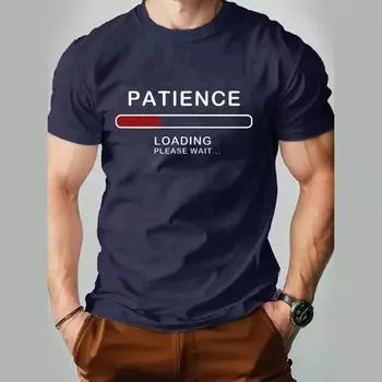 3D цифровая печать букв мужская модная простая рубашка с короткими рукавами повседневная футболка из чистого хлопка с круглым вырезом S