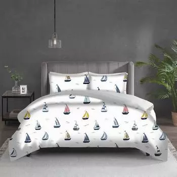 3D цифровая печать комплект постельного белья для автомобиля из трех предметов, симпатичный комплект из трех предметов для студенческого общежития 90*90cm