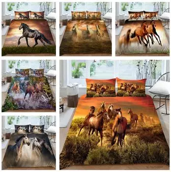 3D цифровая печать пододеяльник домашний комплект постельного белья с животным узором комплект постельного белья AU полный размер простыня/двойное украшение дома Baby 100x135cm