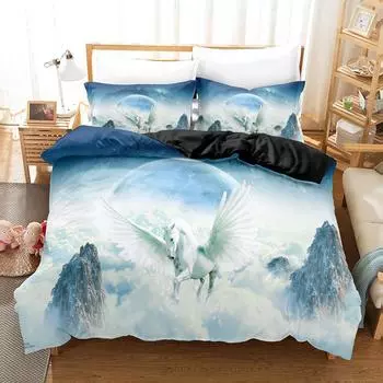 3D цифровая печать полиэстеровое волокно планета звездное небо астронавт постельное белье комплект из четырех предметов комплект из трех предметов простыни 135x200 two-piece set