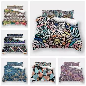3D цифровая печатная богемная серия, комплект домашнего постельного белья, постельное белье для спальни, пуховое одеяло, наволочка AU Super King 240x270, очень большой размер Baby 100x135cm