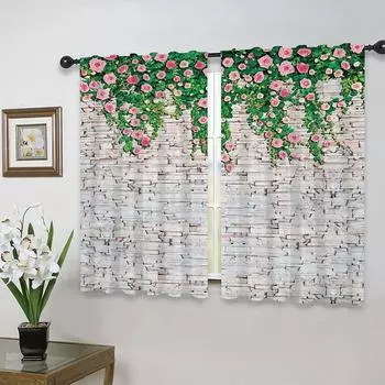 3D цифровая печатная цветочная стена 2 шт. Бесплатная доставка тонкая оконная штора для гостиной спальни декор свадьбы банкета 50W160H(CM)x2Panel&Hook