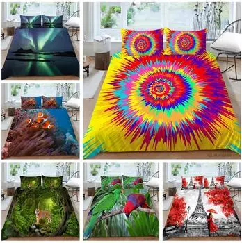 3D цифровой печатный узор пододеяльник домашний комплект постельного белья AU полноразмерный простынь/двойное украшение дома Baby 100x135cm