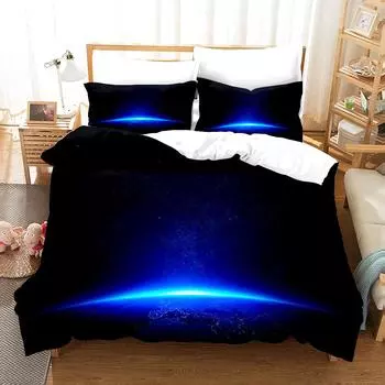 3D Цифровой, Планета, Космос, Земля, Постельное белье Комплект из четырех предметов Комплект из трех предметов простыней 135x200 two-piece set