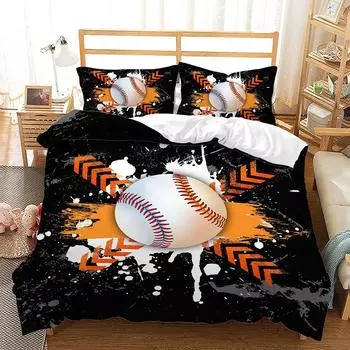 3D цифровой простой бейсбольный спорт и спортивная печать трехкомпонентный цифровой комплект 135 * 200 (two-piece set) 90g