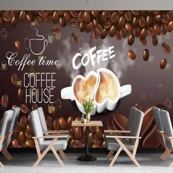 3D Кофейные зерна доска фреска кафе обои для кафе магазин ресторан напиток бар настенные фрески 200 cm(W) x 140 cm(H)