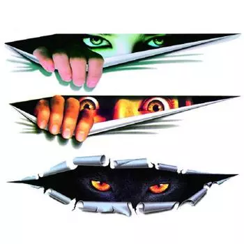 3D крутая автомобильная наклейка креативная наклейка модифицированная наклейка глаза выглядывающие наклейки монстра