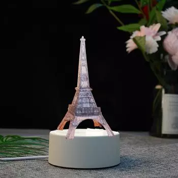 3D Crystal Paris Tower Building Puzzle Детские развивающие игрушки DIY серый