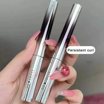 3D Curling Lash Mascara Несмываемая и долговечная естественная удлиняющая тушь для ресниц Тушь без щетинок Быстросохнущая водостойкая жидкая тушь 1pc чёрный