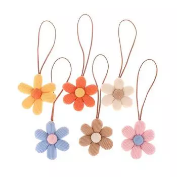 3D цветной шестилепестковый цветок с именем, стикер, кулон, тканевый цветок, кукла, шнурок для багажа, брелок, сумка, декоративная игрушка хаки