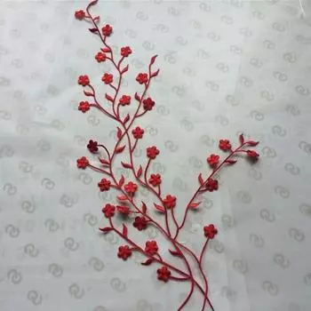 3D Цветочная аппликация Цветок сливы Вышивка свитер платье блузка Декор DIY Шитье нашивка одежда аксессуары свадебная одежда украшения вино красного