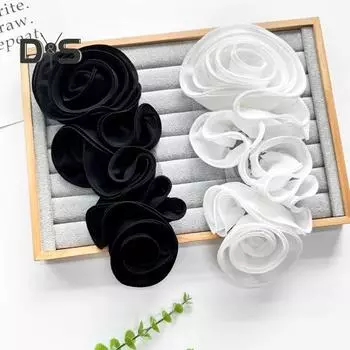 3D Цветочная аппликация кружевное платье свитер блузка декор своими руками шитье нашивка грудь цветок швейная аппликация одежда аксессуары свадебная одежда для вечеринки белый